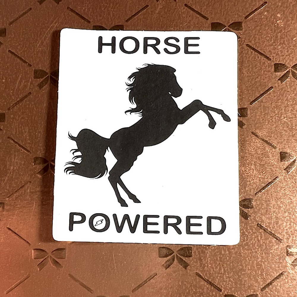 Horse Powered Equestrian Horse Girl Horse Boy Cowboy CowGirl Single Sticker